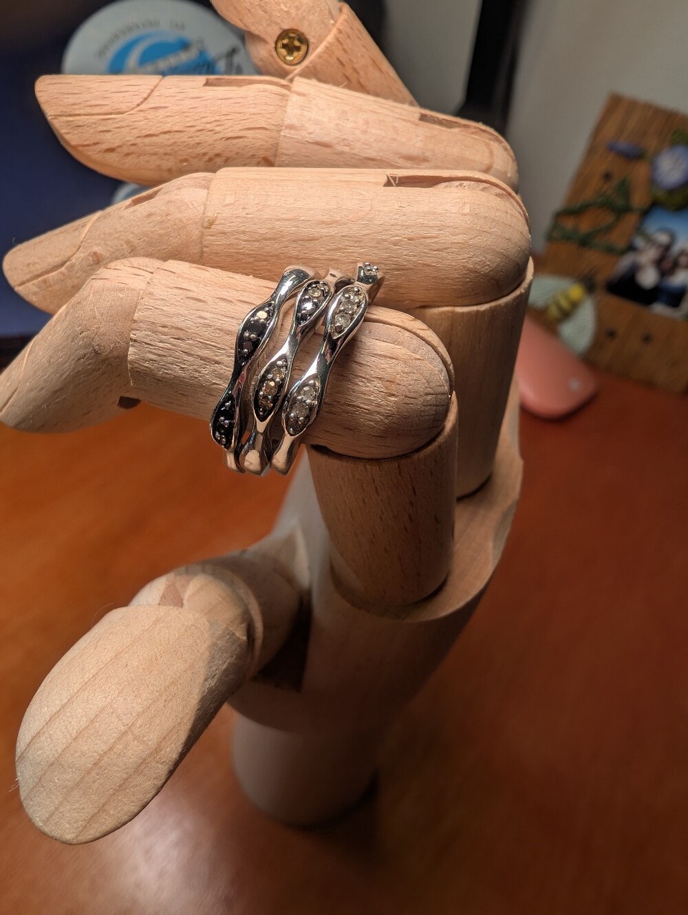 Sterling Silver Dainty Ring Stack Set Size 9